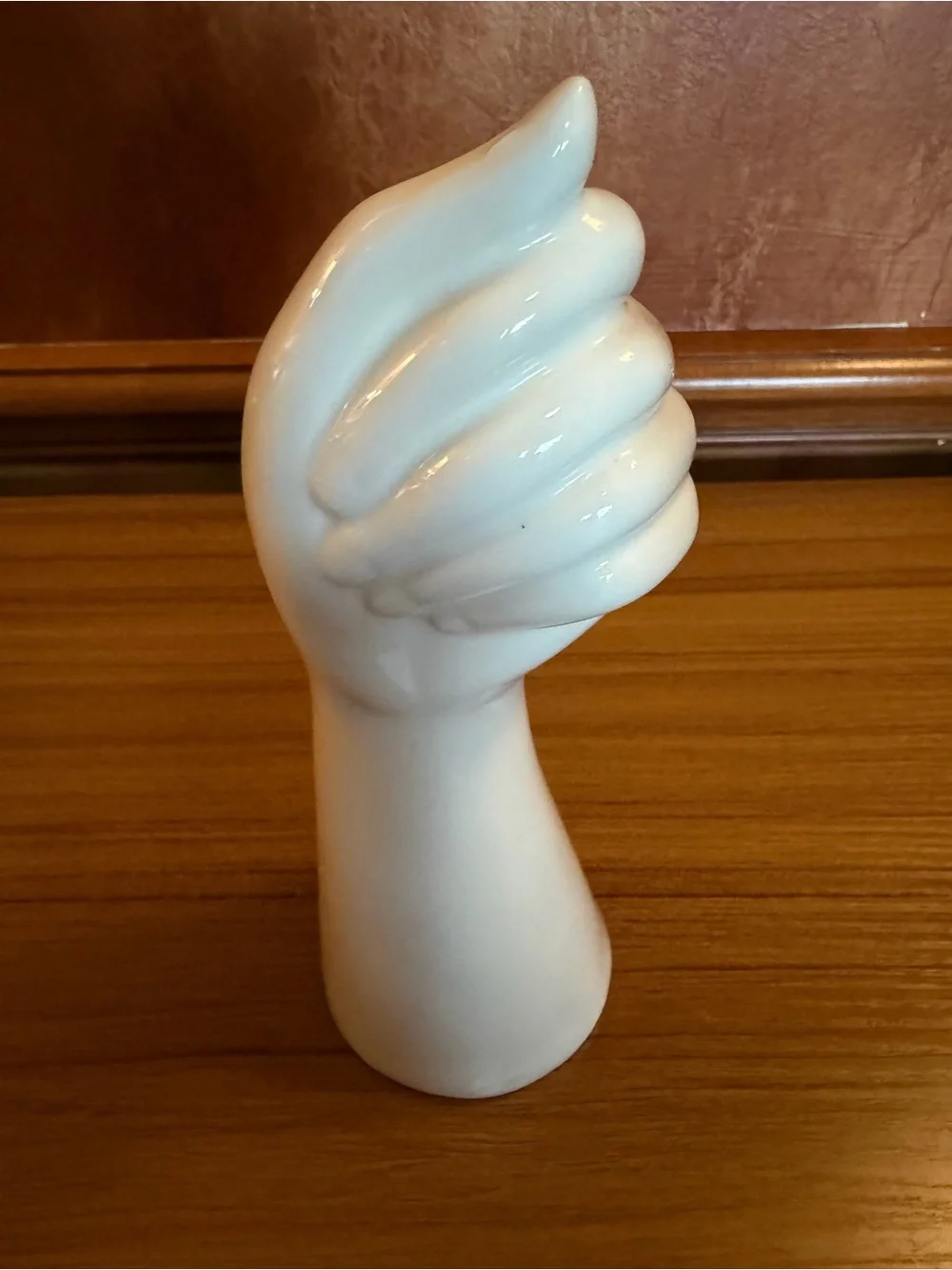 White Ceramic Arm Hand Bud Vase 9